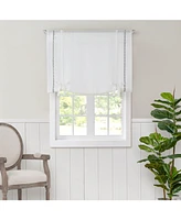 Kate Aurora Rod Pocket Textured Yarn Sheer Tie Up Balloon Curtain Window Panel - 63 in. Long
