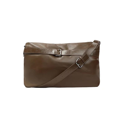 Women's The Tang-Buckle Tote Bag - Chocolate Brown