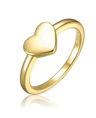 14K Gold Plated Heart Shaped Ring