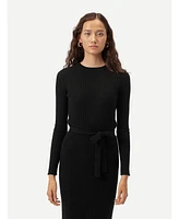 Gobi Cashmere Women's Cashmere Knit Dress with Belt