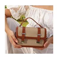 Women's The Linea-Block Hand Bag - Tan Brown