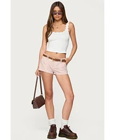 Edikted Women's Monty Plaid Micro Shorts