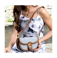 Women's The Denim Curve Shoulder Bag - Indigo Blue