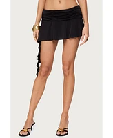 Edikted Women's Romee Asymmetric Ruffle Mini Skort