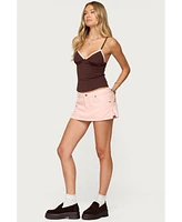 Edikted Women's Sukie Denim Mini Skort