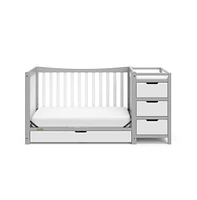 Graco Remi All-in-One Convertible Crib with Drawer and Changer (Pebble Gray)