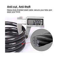 Nakto Bike Lock, Feet Bicycle Cable