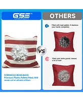 Set of 8 Premium Weather Resistant Regulation and Weight Cornhole Bean Bags.