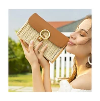 Women's The Straw-Box Sling Bag - Tan Brown