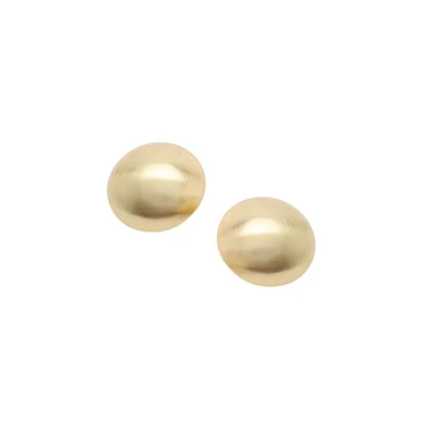 Sohi Women's Gold Minimal Circular Stud Earrings