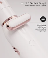 T3 Switch Kit Curl Trio Professional Ionic Interchangeable Curling Iron with 3 CeramicClip & Wand Barrels for Curling and Waving