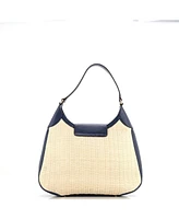 Pre-Owned Salvatore Ferragamo Gancini Flip Lock Hobo Woven Leather
