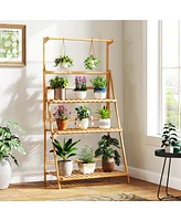 3 Tier Hanging Plant Stand with Height Adjustable Hanger Rod