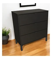 Three Drawer Dresser with Ample Storage for Bedroom or Closet