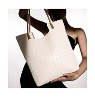 Women's The Weave Tote Bag - Ivory White