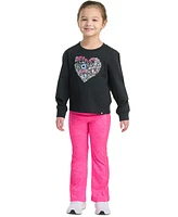 adidas Toddler & Little Girls Long-Sleeve Graphic T-Shirt Flare Pants, 2 Piece Set