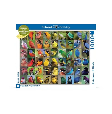 New York Puzzle Company Rainbow of Birds 1000 Piece Puzzle