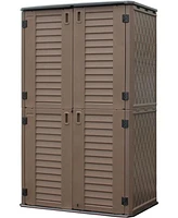 50 "W x 29" D 79.53"H Outdoor Storage Shed with Sliding Door ,Double Cabinet