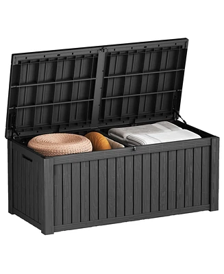 Mondawe 150 Gallon Resin Waterproof Outdoor Deck Box,Patio Storage Box