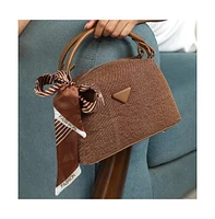 Women's The Denim-Curve Hand Bag - Peanut Brown