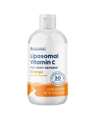 NativePath Liposomal Vitamin C 500mg with Amla Extract - High Absorption Immune Support Supplement - Orange Flavor, 30 Servings