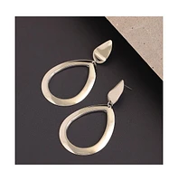Sohi Women's Rose Gold Contemporary Drop Earrings