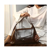 Women's The Large Slant-Flap Hobo Bag - Coffee Brown
