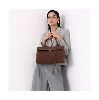 Women's The Lume Satchel Bag - Chocolate Brown