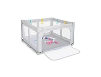 Slickblue Kids Large Playpen Foldable Fence Play Yard with Zipper Gate