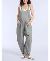 Motherhood Maternity Women's Sleeveless Relaxed Fit Jumpsuit