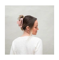 Large Rectangle Claw Clip - Pink