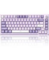 Risokeys 75% Mechanical Gaming Keyboard, Gasket Hot Swappable Wired Custom Creamy Keyboard with 5-Layer Sound Dampening, Knob Control, Rgb Backlit, Nk