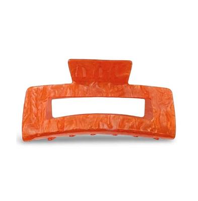 Large Rectangle Claw Clip - Orange
