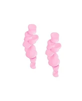 Sohi Womens Pink Abstract Drop Earrings