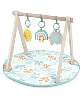 Ingenuity Infant Sun Valley Wooden Toy Arch Baby Play Mat
