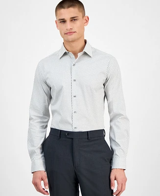 Alfani Men's Geo-Print Dress Shirt, Exclusively at Macy's