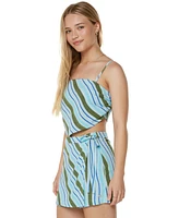 Roxy Juniors' Wild At Heart Striped Bandana Top