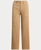 Lauren Ralph Women's Stretch Chino Wide-Leg Cropped Pants