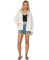 Roxy Juniors' Evening Lineup Zip-Front Hooded Sweatshirt