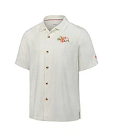 Tommy Bahama Men's White Michigan Wolverines Grand Slam Bay Camp Button-Up Shirt
