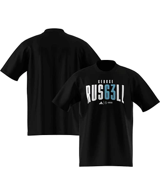 Adidas Men's George Russell Black Mercedes-amg Petronas F1 Team Driver Wear T-Shirt