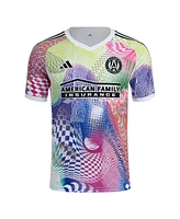 Adidas Men's White Atlanta United Fc 2025 Pride Pre-Match Jersey