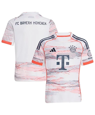 Adidas Big Boys and Girls White Bayern Munich 2025/26 Away Replica Jersey