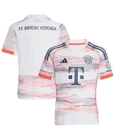 Adidas Big Boys and Girls White Bayern Munich 2025/26 Away Replica Jersey