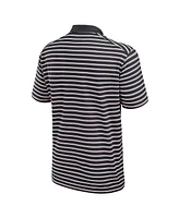Jordan Men's Black/White Oklahoma Sooners Primetime Victory Striped Performance Polo Shirt