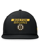 Fanatics Men's Black Boston Bruins Authentic Pro Prime Snapback Hat