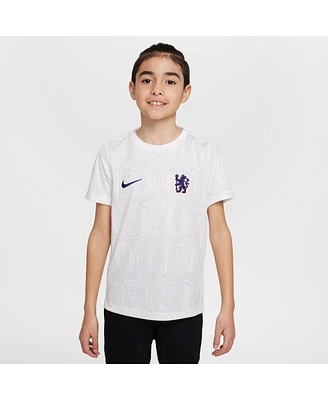 Nike Big Boys and Girls White Chelsea 2025/26 Academy Pro Pre-Match Jersey