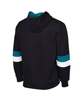 G-iii Sports by Carl Banks Men's Black/Teal Jacksonville Jaguars Adaptive Faceoff Pullover Hoodie