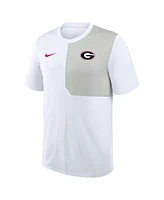 Nike Men's White Georgia Bulldogs 2025 Sideline Uv Performance Coach T-Shirt