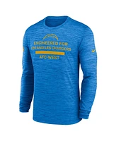 Nike Men's Powder Blue Los Angeles Chargers Sideline Velocity Performance Long Sleeve T-Shirt